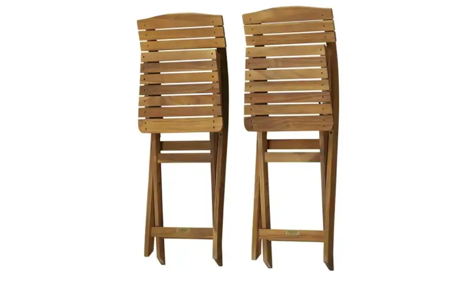 Balkonklappstuhl 2er-Set aus Akazienholz Java