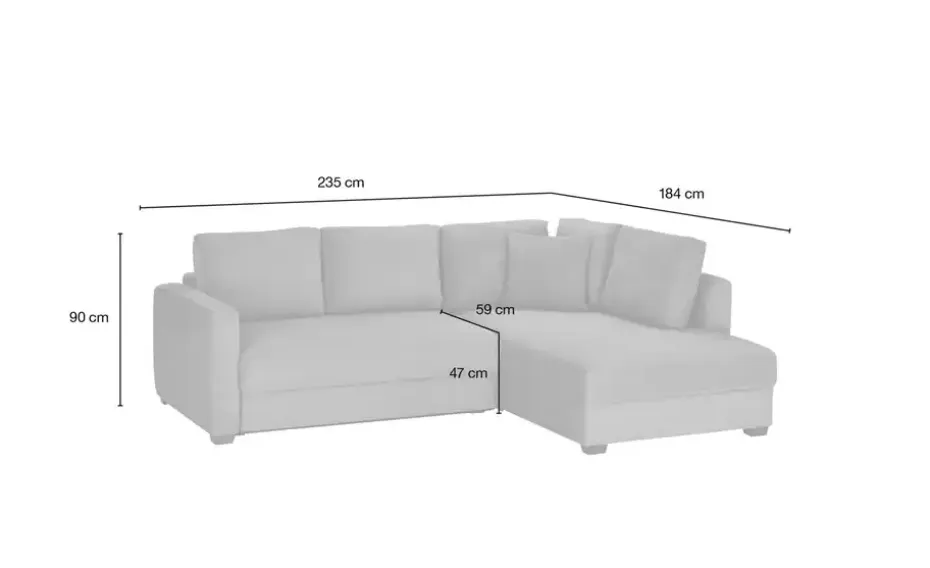 bobb Ecksofa mit Boxspringpolsterung
