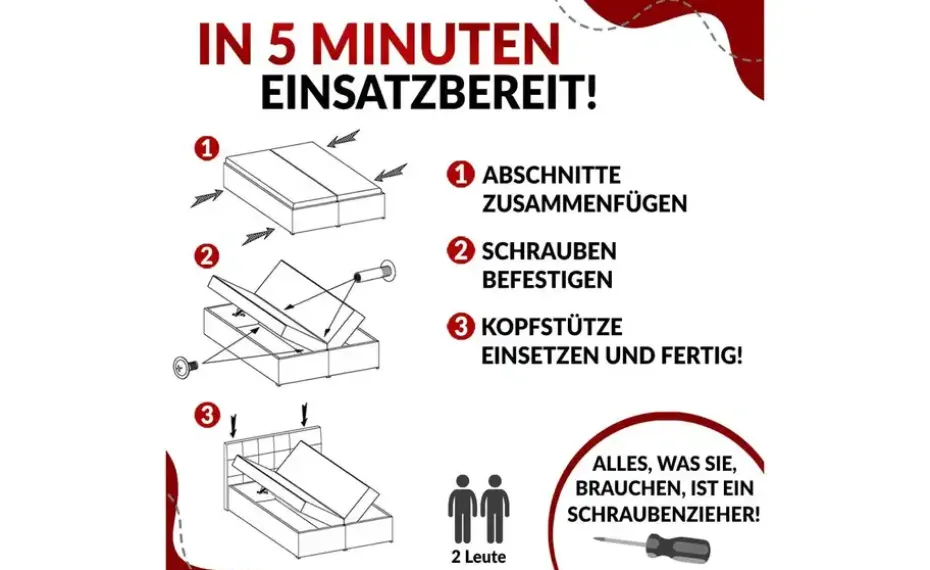 Boxbett mit Bettkasten