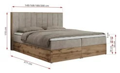 Boxbett mit Bettkasten