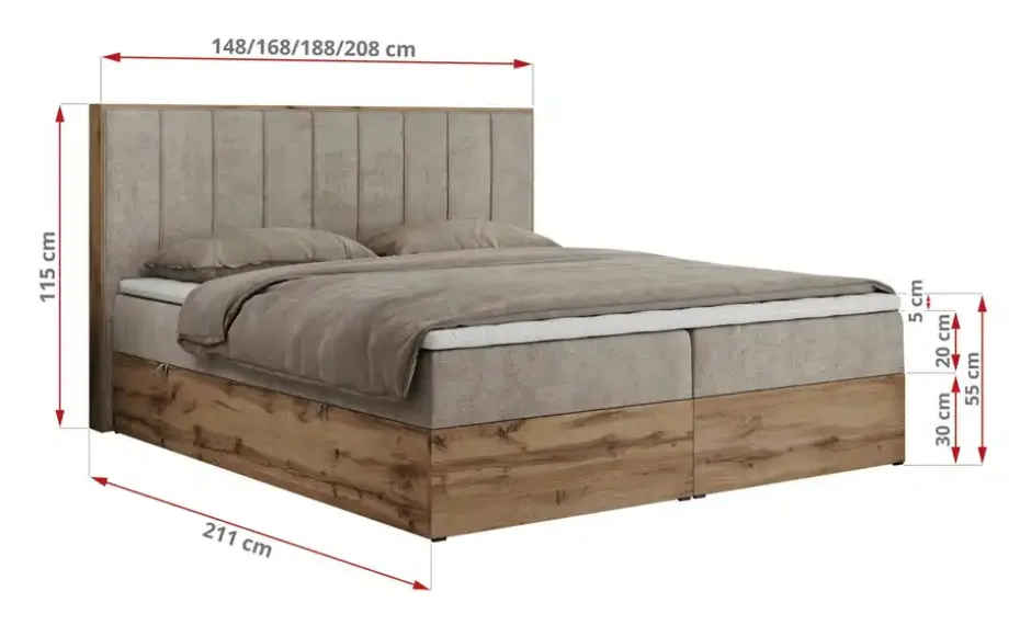 Boxbett mit Bettkasten
