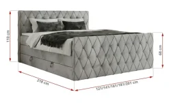 Boxspringbett mit Bettkasten