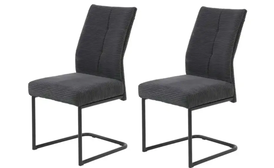 Cord-Polsterstuhl 2er-Set