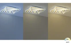 Fischer-Honsel LED-Deckeneuchte, weiß, mit Fernbedienung und Backlight
