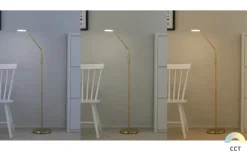 Fischer-Honsel LED-Leseleuchte, Messing-matt mit Dimmer