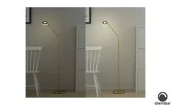 Fischer-Honsel LED-Leseleuchte, Messing-matt mit Dimmer
