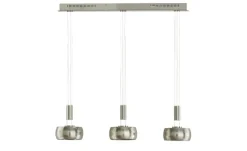 Fischer-Honsel LED-Pendelleuchte, 3-flammig, Schirme Nickel-matt antik