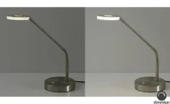 Fischer-Honsel LED-Schreibtischleuchte, Nickel-matt mit Dimmer