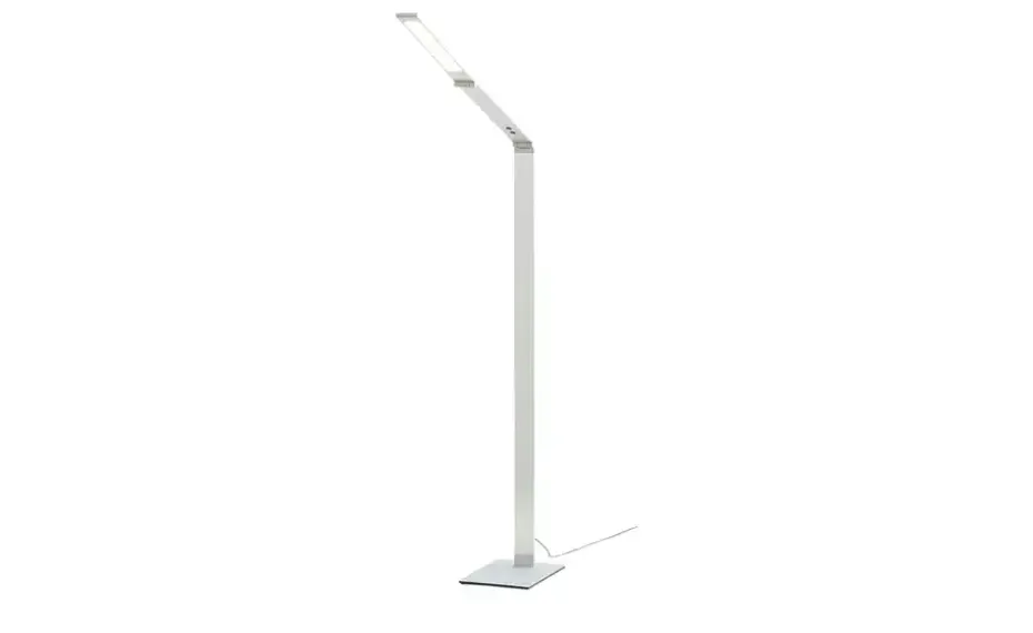 Fischer-Honsel LED-Stehleuchte, Alufarben mit Dimmer