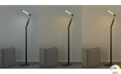 Fischer-Honsel LED-Stehleuchte, anthrazit-grau mit Dimmer
