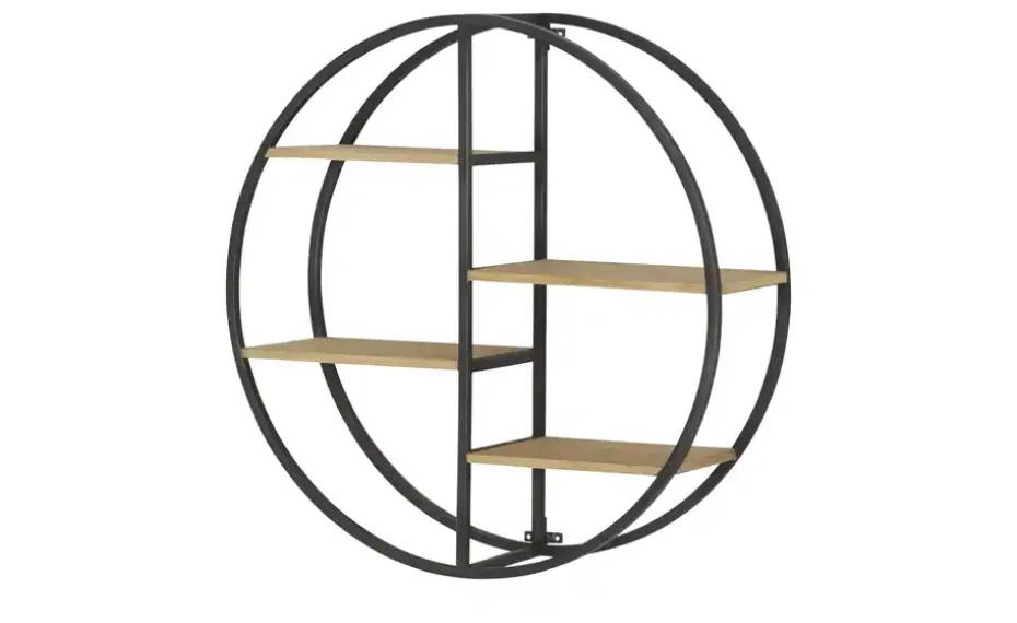 Gray & Jones Wandregal rund Black Coast One