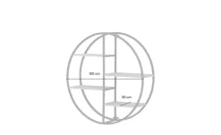 Gray & Jones Wandregal rund Black Coast One