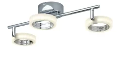KHG LED-Deckenstrahler, 3-flammig, Acrylringe