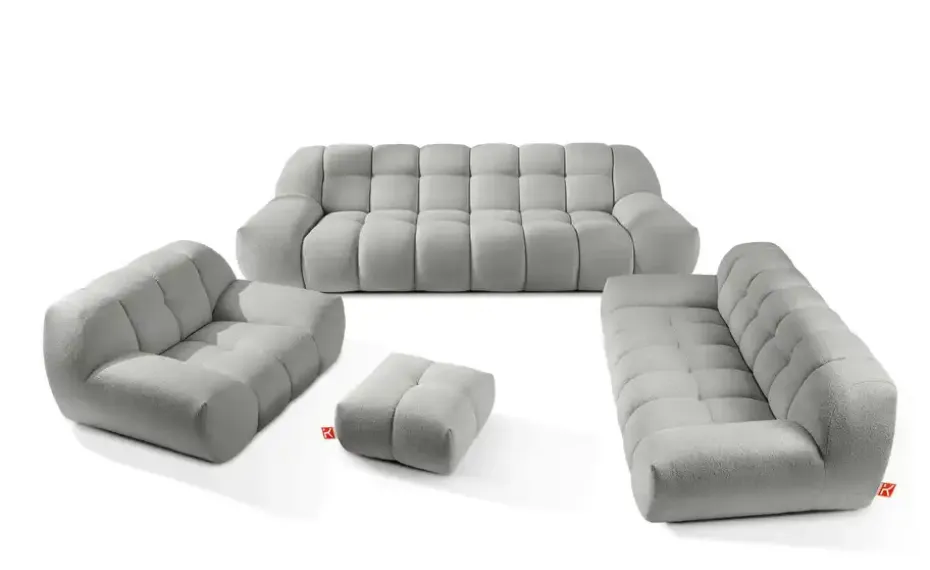 KONSIMO Polstermöbel 3er-Set in Bubble Optik Vena