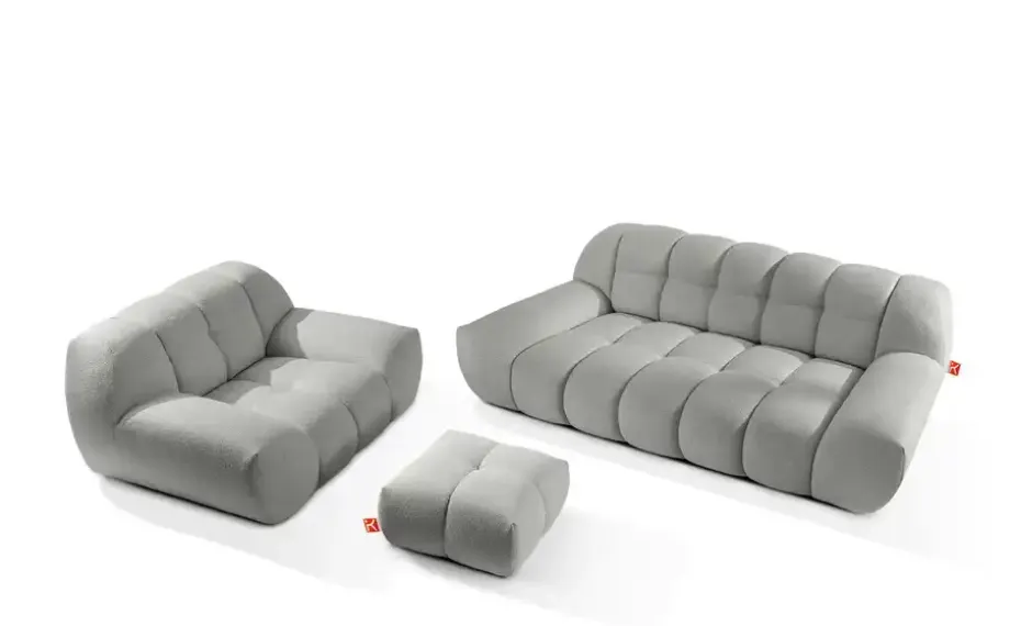 KONSIMO Polstermöbel 3er-Set in Bubble Optik Vena