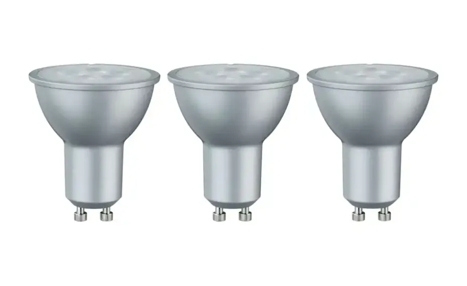 LED 3-er Pack GU10/ 6,5W, silber