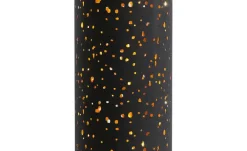 LED-Stehleuchte, 1-flammig, Stoff schwarz/gold