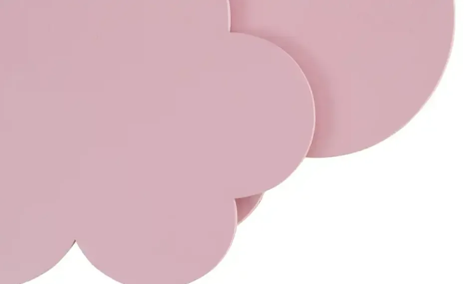 LED-Wandleuchte, Rosa Wolke