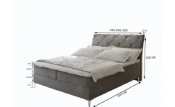 MASSENO Boxbett mit Bettkasten