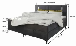 MASSENO Boxbett mit Bettkasten
