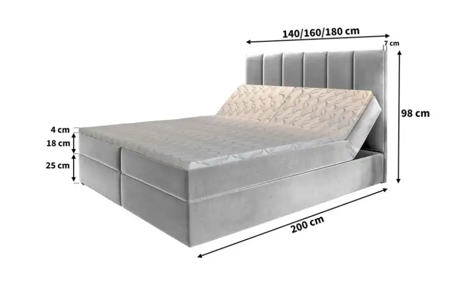 MASSENO Boxbett mit Bettkasten