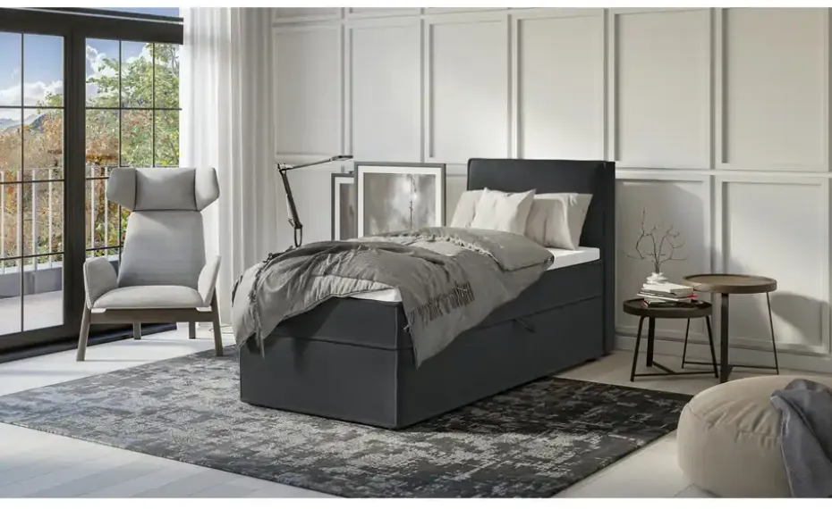 S-STYLE Boxbett mit Stauraum und Topper, H3 Uma