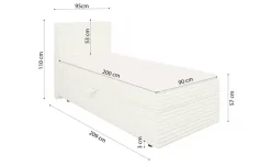 S-STYLE Boxbett Cord, mit Stauraum und Topper, H3 Neo
