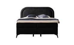 S-STYLE Boxbett mit Bettkasten, Bouclé-Stoff Sonna