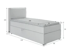 S-STYLE Boxbett mit Stauraum und Topper, H3 Uma