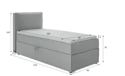 S-STYLE Boxbett mit Stauraum und Topper, H3 Uma