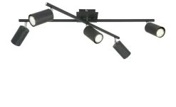 Trio Deckenspot, 5-flammig, schwarz