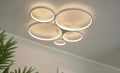 Trio LED-Deckenleuchte, Kreise, weiß