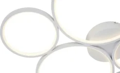 Trio LED-Deckenleuchte, Kreise, weiß