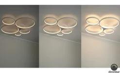 Trio LED-Deckenleuchte, Kreise, weiß