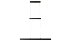 Trio LED-Pendelleuchte, schwarz mit Up & Down Ligh