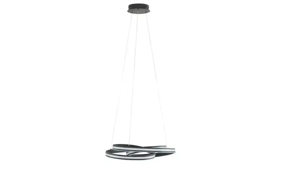 Trio LED-Pendelleuchte, schwarz ´gedreht´