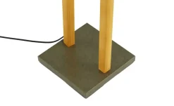 Trio Stehleuchte, 4-flammig, Nickel antik/Pinienholz