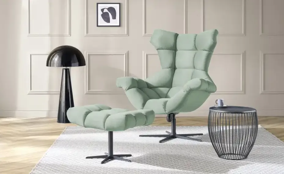 Twist Sessel aus Samt Sensi